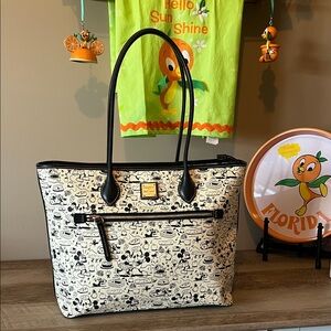Dooney & Bourke Black and White Tote Bag - Mickey’s Picnic
